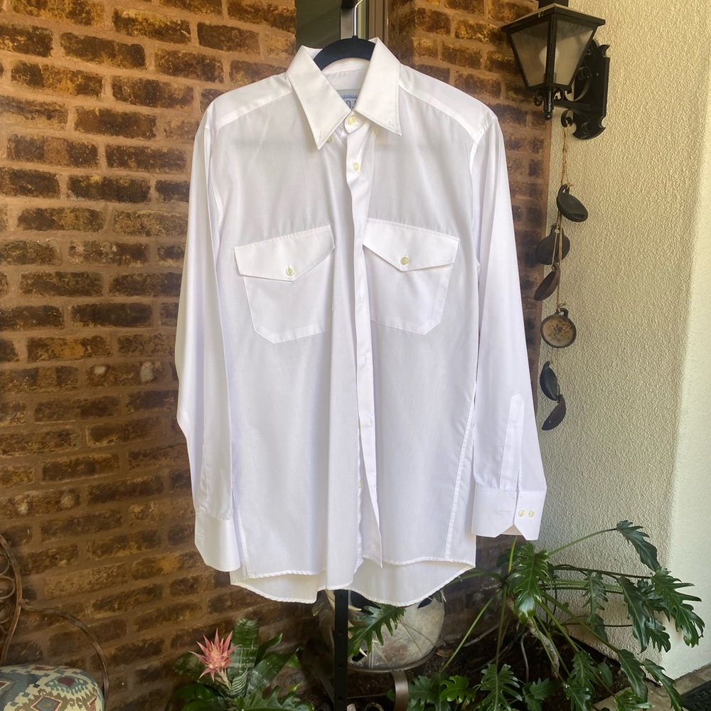 Embroidered White Button Down - image 1